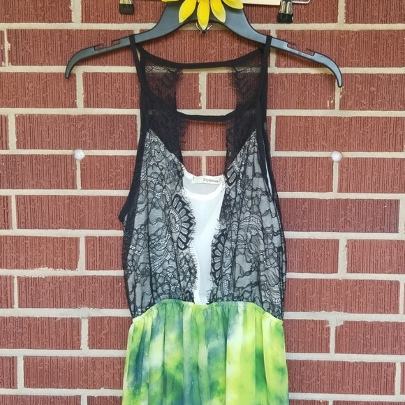 Stylebook Lace and Tie Dye Dress - Picture 4 of 7